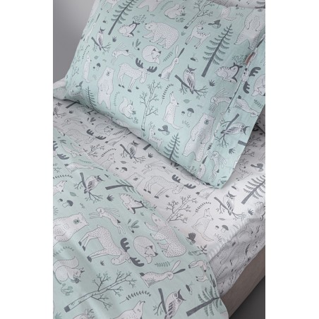 Σετ Παιδική Παπλωματοθήκη Μονή 2 Τεμαχίων Guy Laroche Forest Mist 165x225