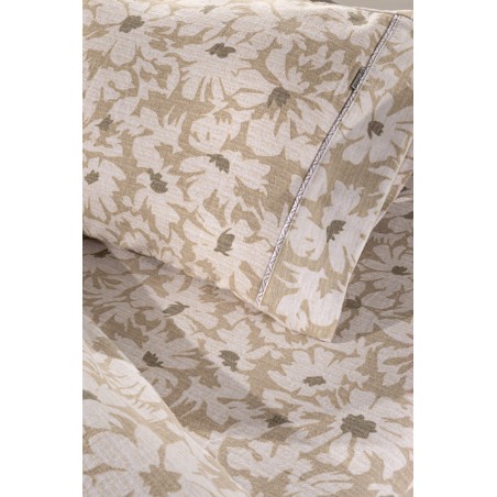 Σετ Παπλωματοθήκη Φανελένια Υπέρδιπλη 3 Τεμαχίων Guy Laroche Martin Almond 225x245