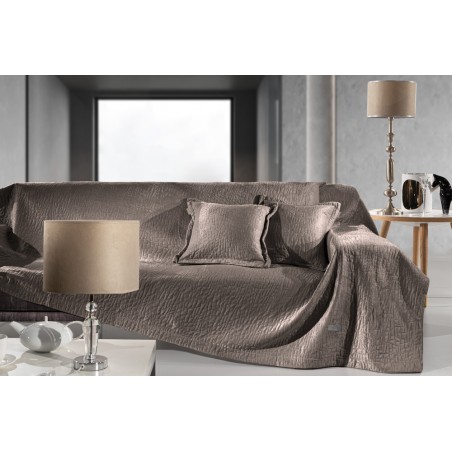 Σετ Ριχτάρι Τριθέσιου και Μαξιλαροθήκη Διακόσμησης Guy Laroche Avon Choco 170x300