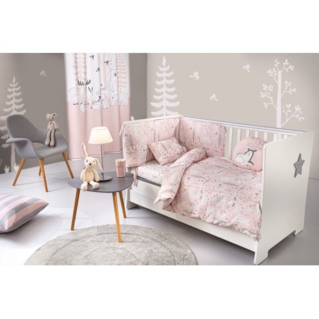 Σετ Κούνιας 3 Τεμαχίων (Πάντα, Παπλωματοθήκη, Μαξιλαροθήκη) Guy Laroche Forest Pudra