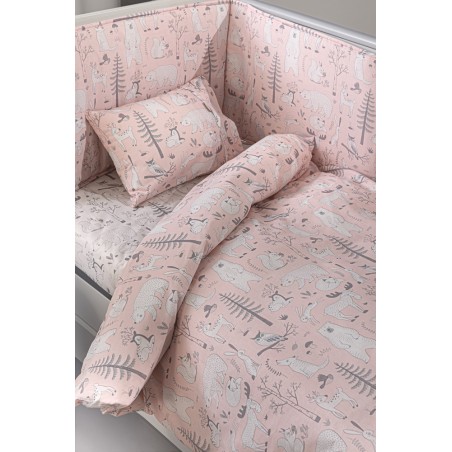 Σετ Κούνιας 3 Τεμαχίων (Πάντα, Παπλωματοθήκη, Μαξιλαροθήκη) Guy Laroche Forest Pudra