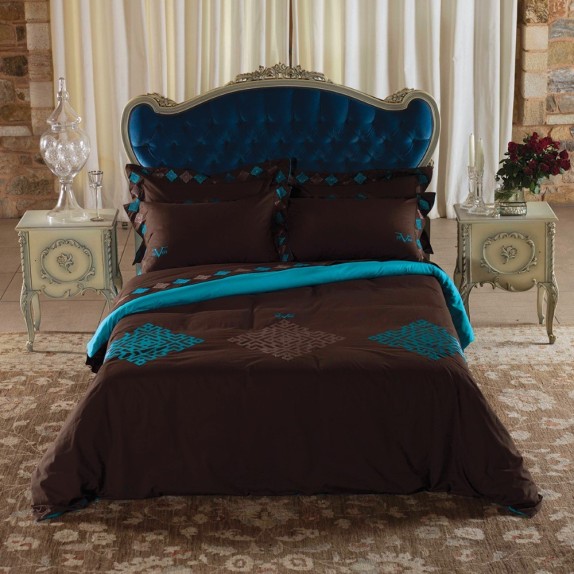 Σετ Σεντόνια King Size 4 Τεμαχίων 19V69 Imperia Tyrqouise...