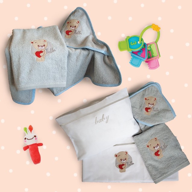 Βρεφική Κάπα Sbaby Hello Silver 75x75