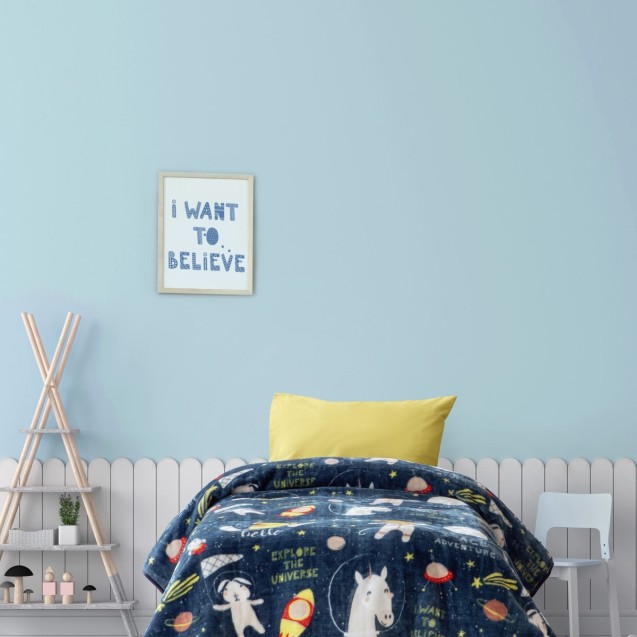 Παιδική Κουβέρτα Βελουτέ Μονή Kocoon Space...