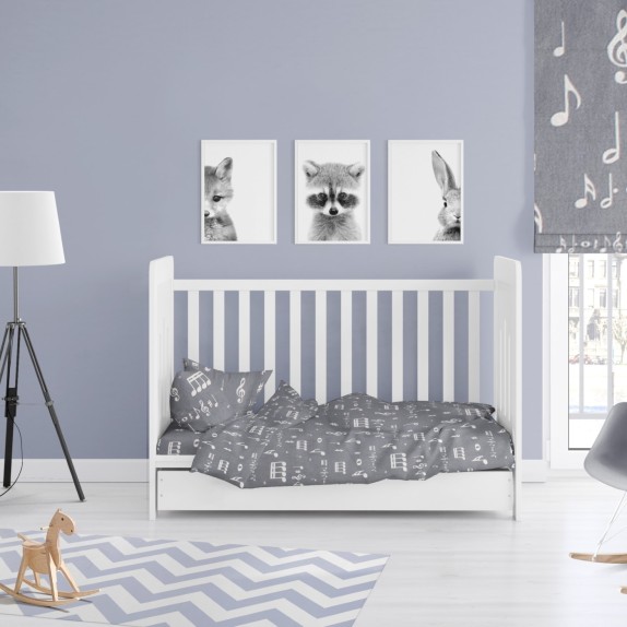 Σετ Σεντόνια Κούνιας 3 Τεμαχίων Dimcol Πεντάγραμμο 445...