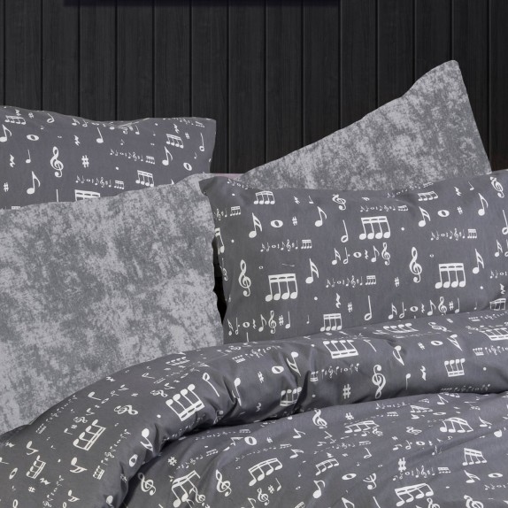 Μαξιλαροθήκη Dimcol Πεντάγραμμο 445 Γκρι 50x70