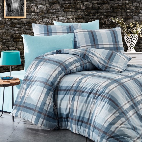 Πάπλωμα Υπέρδιπλο Dimcol Εκάβη 421 Sky Blue 220x240