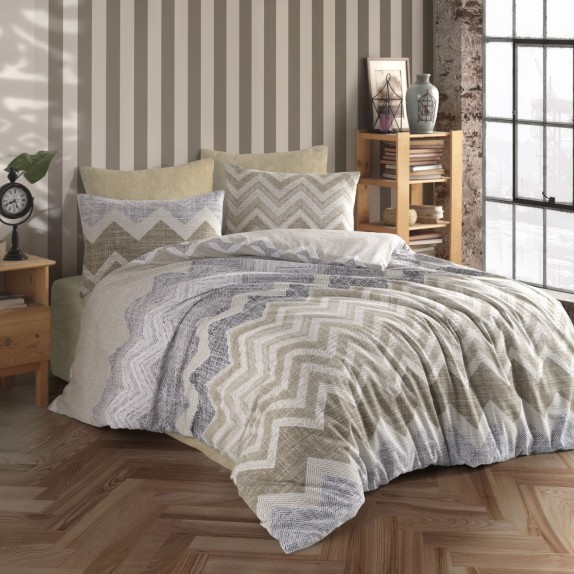 Σετ Σεντόνια King Size 4 Τεμαχίων Dimcol Αθηνά 406 Beige...