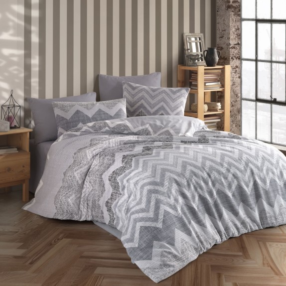 Σετ Σεντόνια Μονά 3 Τεμαχίων Dimcol Αθηνά 405 Grey 160x240