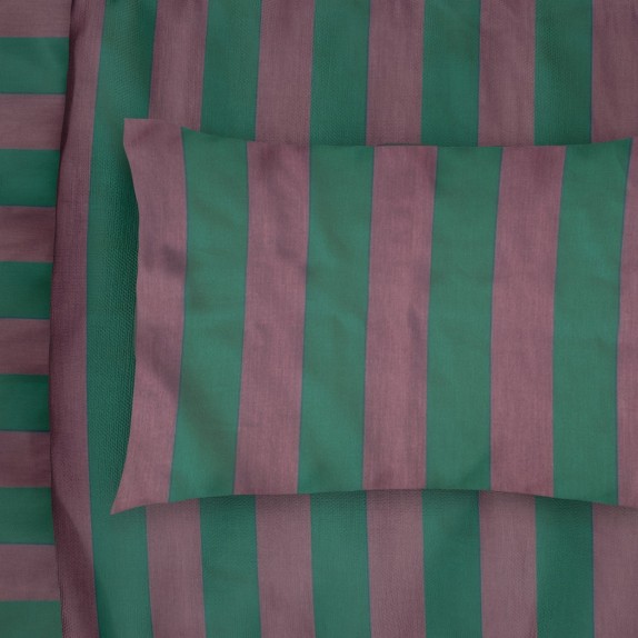 Μαξιλαροθήκη Dimcol Stripes 156 Green-Antique Pink 50x70