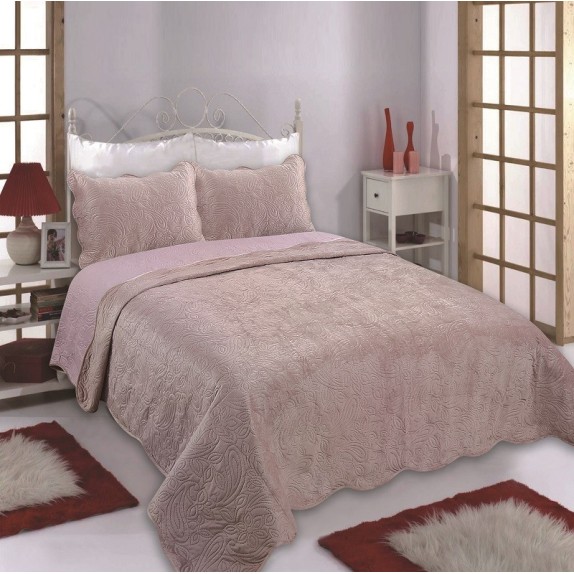 Σετ Κουβερλί Υπέρδιπλο 3 Τεμαχίων Silk Fashion Supersoft...