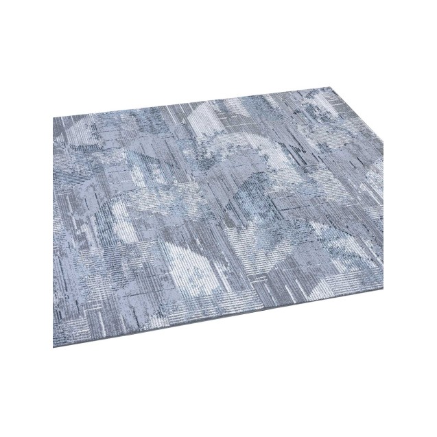 Χαλί Στρόγγυλο Madi Feathers Grey Δ165