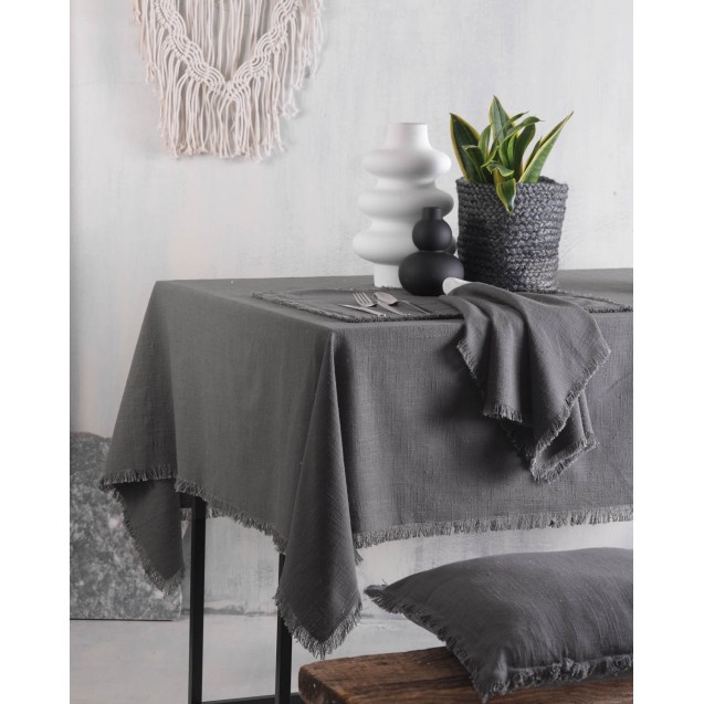 Τραπεζομάντηλο Rythmos Merit Γκρι 170x270