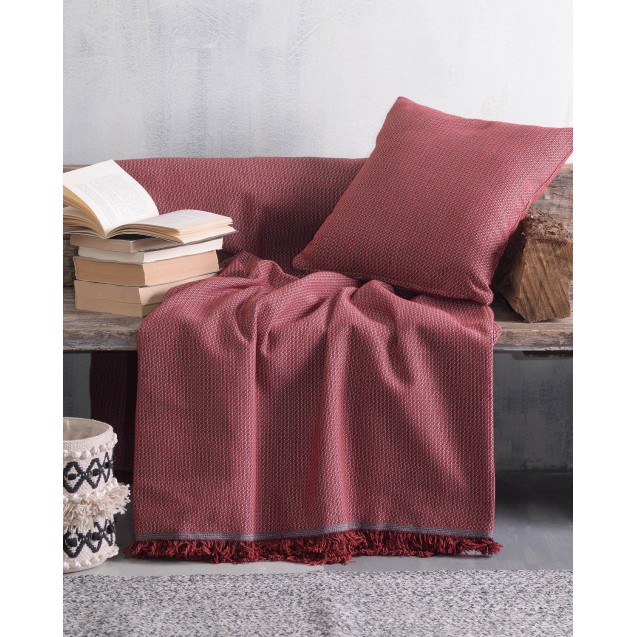 Ριχτάρι Διθέσιου Rythmos Luna Μπορντό 180x240