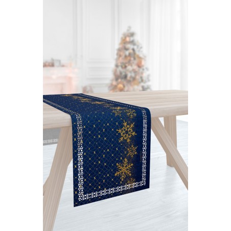 Runner Saint Clair Christmas 2031 Blue Laser Cut 40x160