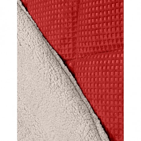 Κουβερτοπάπλωμα Υπέρδιπλο με Γούνα Sherpa Madi Polar Red/Beige 220x240