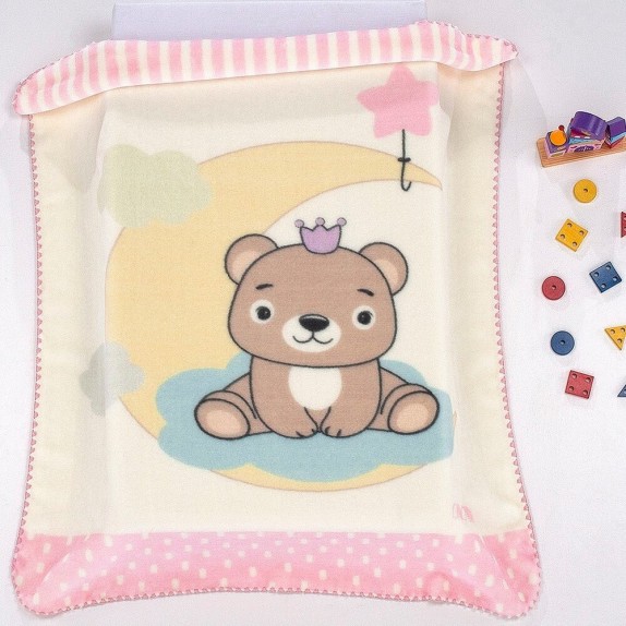 Κουβέρτα Βελουτέ Κούνιας Morven Piccola L46 Ροζ 110x140