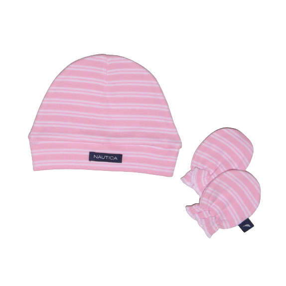 Σετ Σκουφάκι & Ζεύγος Γαντάκια Nautica des. 22 Ροζ με...