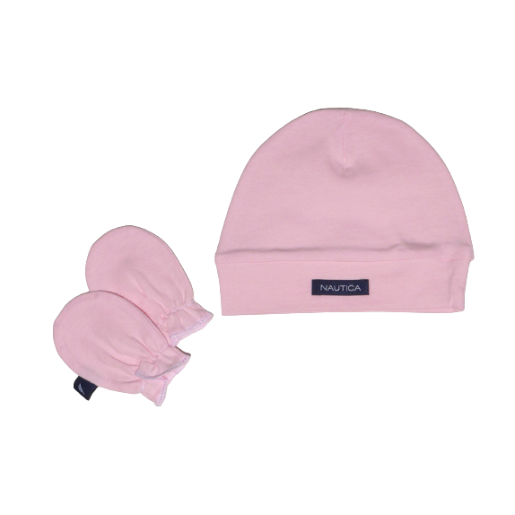 Σετ Σκουφάκι & Ζεύγος Γαντάκια Nautica des. 16 Ροζ