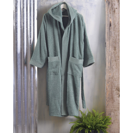 Μπουρνούζι με Κουκούλα Rythmos Amadeus Γκριζοπράσινο