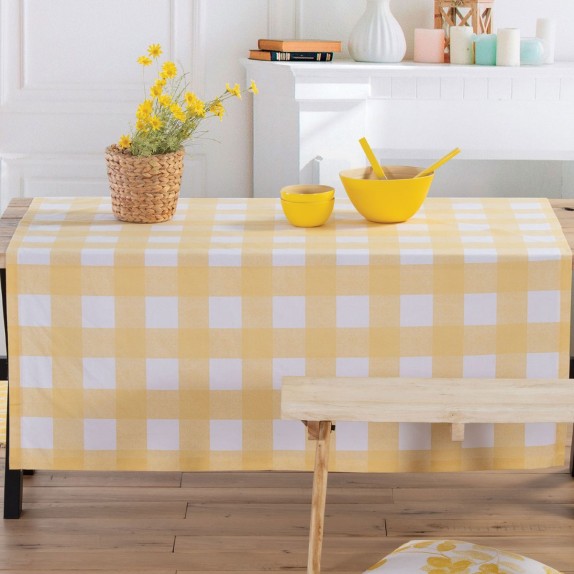Τραπεζομάντηλο Αλέκιαστο Nef-Nef Henry Yellow 140x240