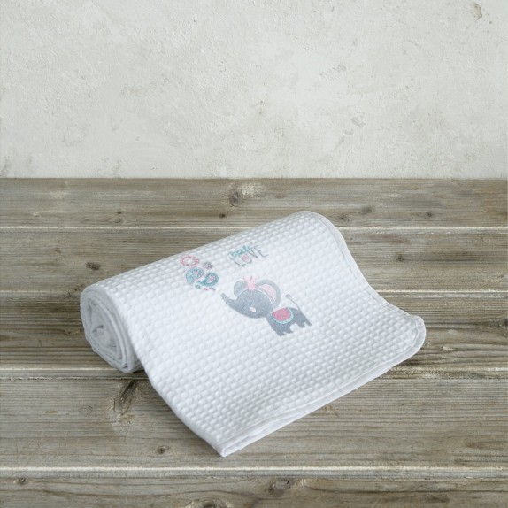 Κουβέρτα Πικέ Κούνιας Nima Little Love 110x140