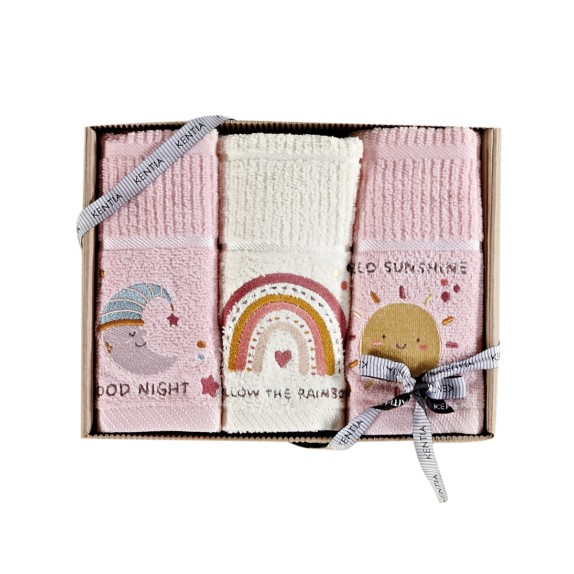 Σετ Βρεφικές Πετσέτες 3 Τεμαχίων Kentia Arlekin 231 40x70