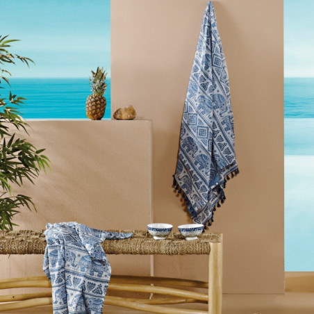 Πετσέτα Θαλάσσης Παρεό Διπλής Όψης Kentia Maitai 232 90x180