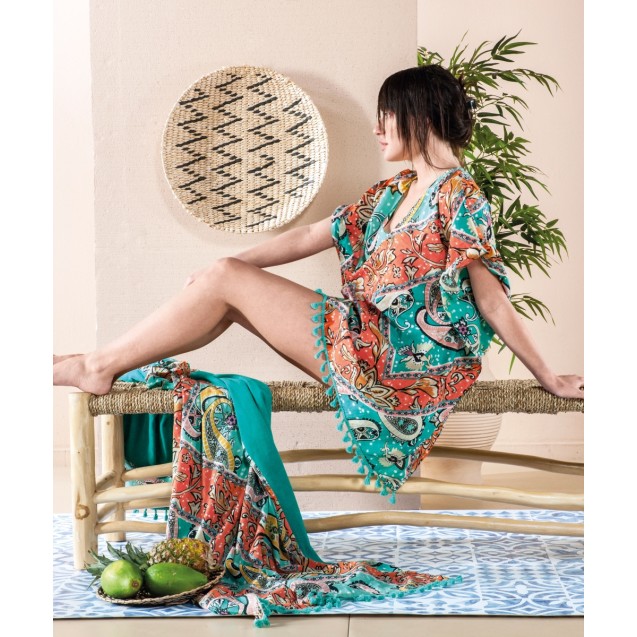 Πετσέτα Θαλάσσης Παρεό Διπλής Όψης Kentia...