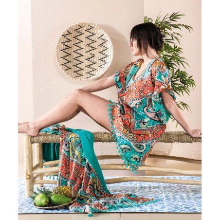 Πετσέτα Θαλάσσης Παρεό Διπλής Όψης Kentia Maitai 235 90x180