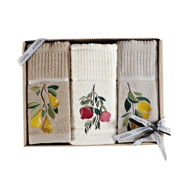 Σετ Πετσέτες Κουζίνας 3 Τεμαχίων Kentia Regalo...