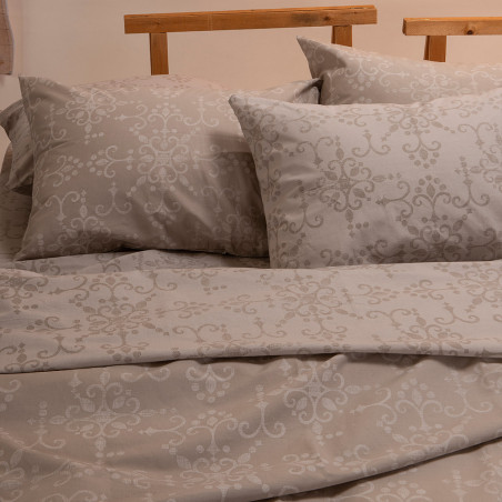 Σετ Σεντόνια Μονά με Λάστιχο 3 Τεμαχίων Melinen Yos Beige 100x200+32