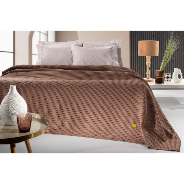 Κουβέρτα Πικέ Υπέρδιπλη Guy Laroche Vivid Choco...