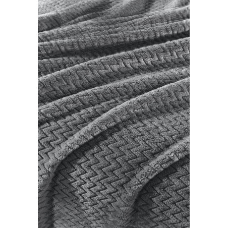 Σετ Κουβέρτα Fleece Υπέρδιπλη 2 Τεμαχίων Guy Laroche Rombus Carbon 220x240