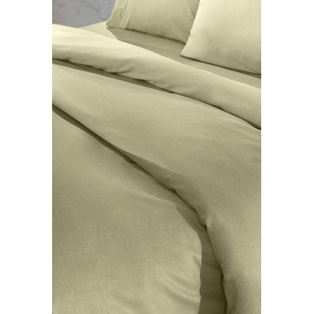 Σεντόνι King Size με Λάστιχο Guy Laroche Color Plus Olive 180x200+42