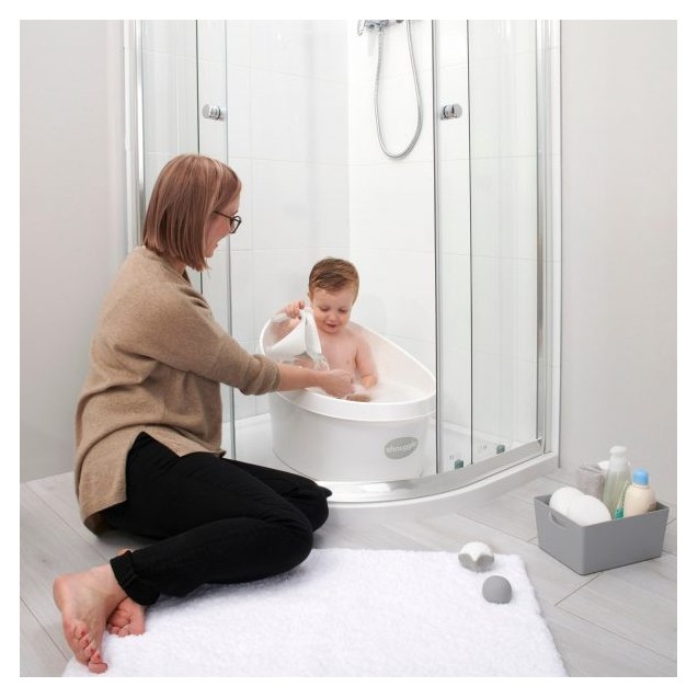 Βρεφικό Μπανάκι Shnuggle Με Τάπα Λευκό-Γκρι 12...