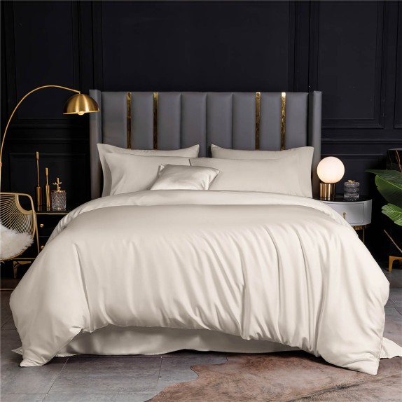 Σετ Σεντόνια King Size 4 Τεμαχίων Rythmos Bamboo Μπεζ...