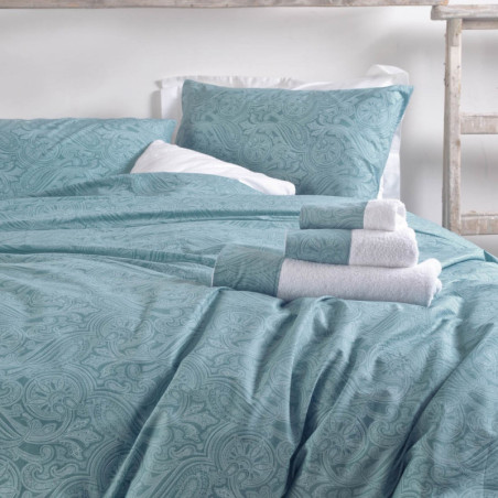 Σετ Πάπλωμα Υπέρδιπλο 3 Τεμαχίων Rythmos Charisma Τυρκουάζ 220x240