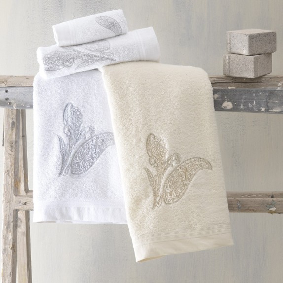 Σετ Πετσέτες 3 Τεμαχίων Rythmos Dale Εκρού