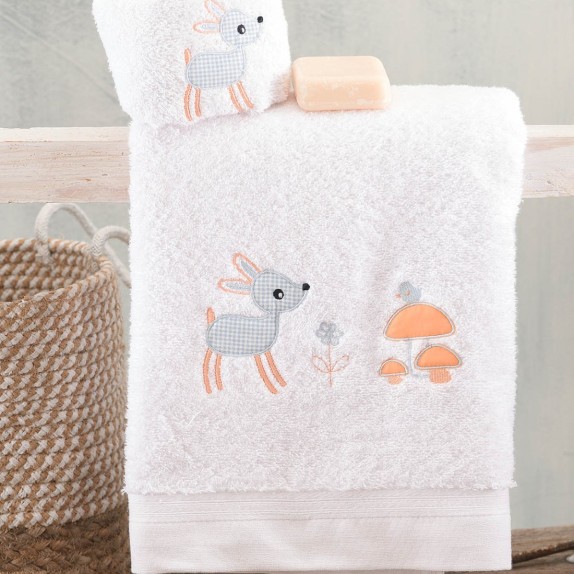 Σετ Παιδικές Πετσέτες 2 Τεμαχίων Rythmos Floppy Σιέλ