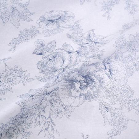 Σετ Σεντόνια Μονά με Λάστιχο 3 Τεμαχίων Rythmos Lucette Μπλε 105x205+25