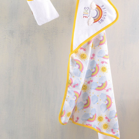 Σετ Βρεφική Κάπα και Γάντι Rythmos Yellow Rainbow