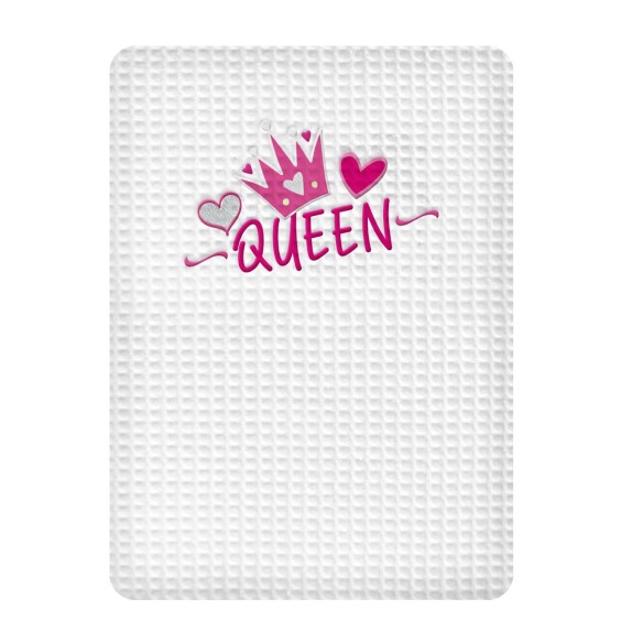 Κουβέρτα Πικέ Αγκαλιάς Adam Home Queen White 80x110