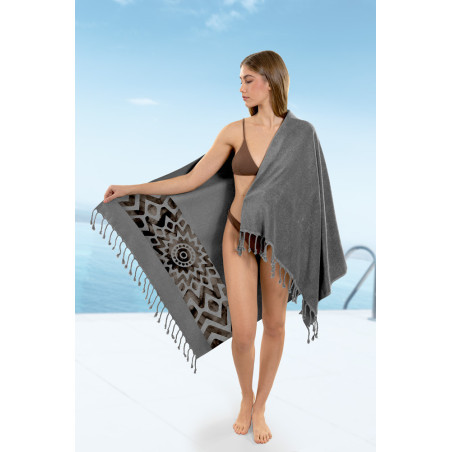 Πετσέτα Θαλάσσης Παρεό Guy Laroche Pestemal 17 Anthracite 90x170