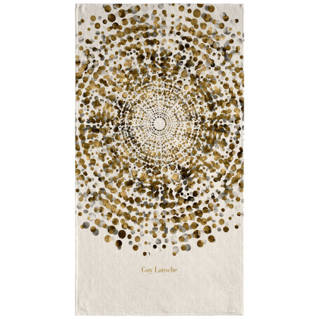 Πετσέτα Θαλάσσης Βελουτέ Guy Laroche Velour Printed 2302 Golden 100x175