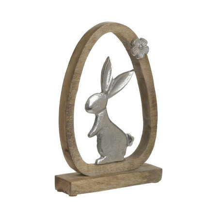 Πασχαλινό Διακοσμητικό Λαγός Natural/Ασημί InArt 1-70-985-0001 18x5x29