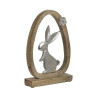 Πασχαλινό Διακοσμητικό Λαγός Natural/Ασημί InArt 1-70-985-0001 18x5x29