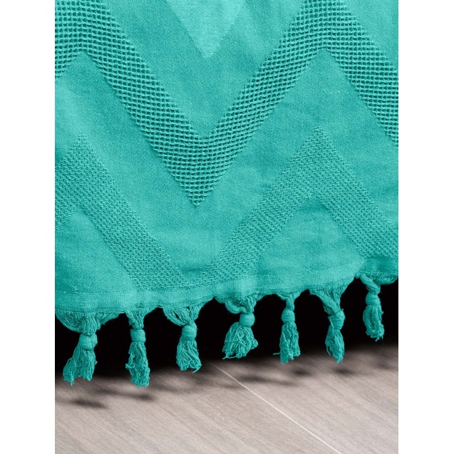 Κουβέρτα Πικέ Υπέρδιπλη Madi Golwe Petrol 220x240