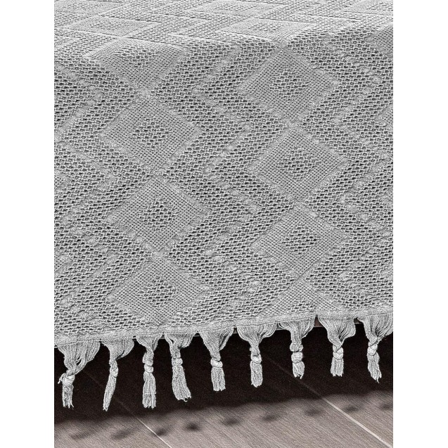 Κουβέρτα Πικέ Υπέρδιπλη Madi Tifoon Grey 220x240