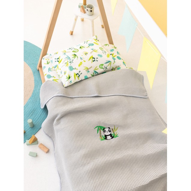 Κουβέρτα Πικέ Κούνιας Palamaiki Candy Fog 100x150